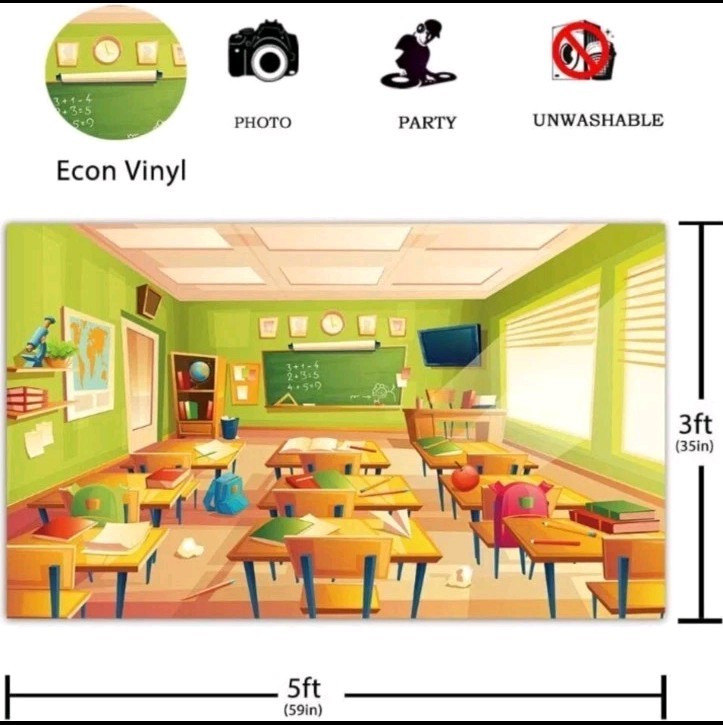 Classroom Theme Photography Backdrop Welcome Back to School Classroom Background