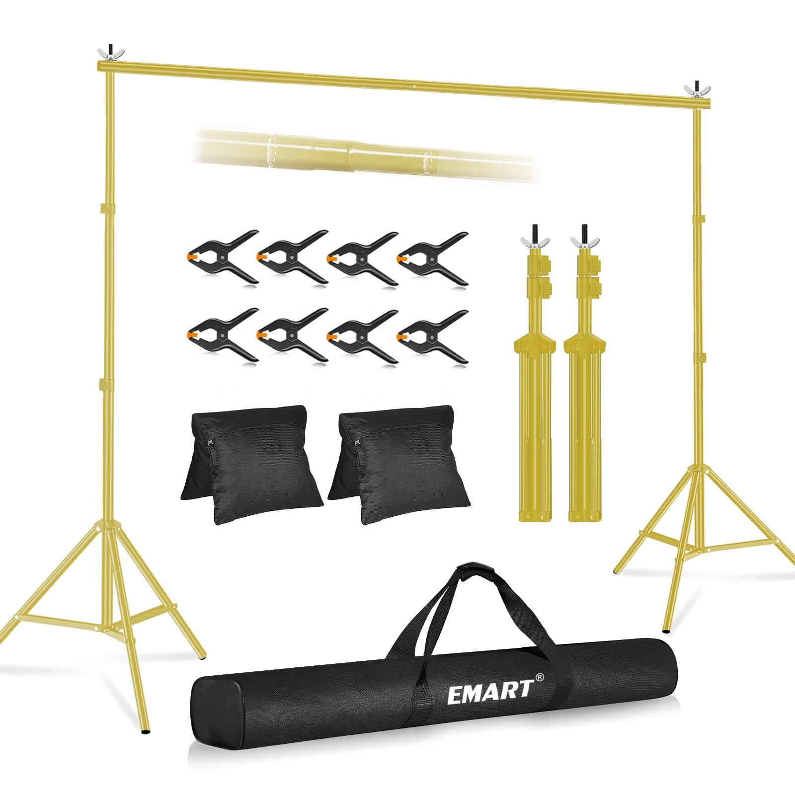 Backdrop Stand 10×8.5ft(WxH) Photo Studio Adjustable Background Stand Support…