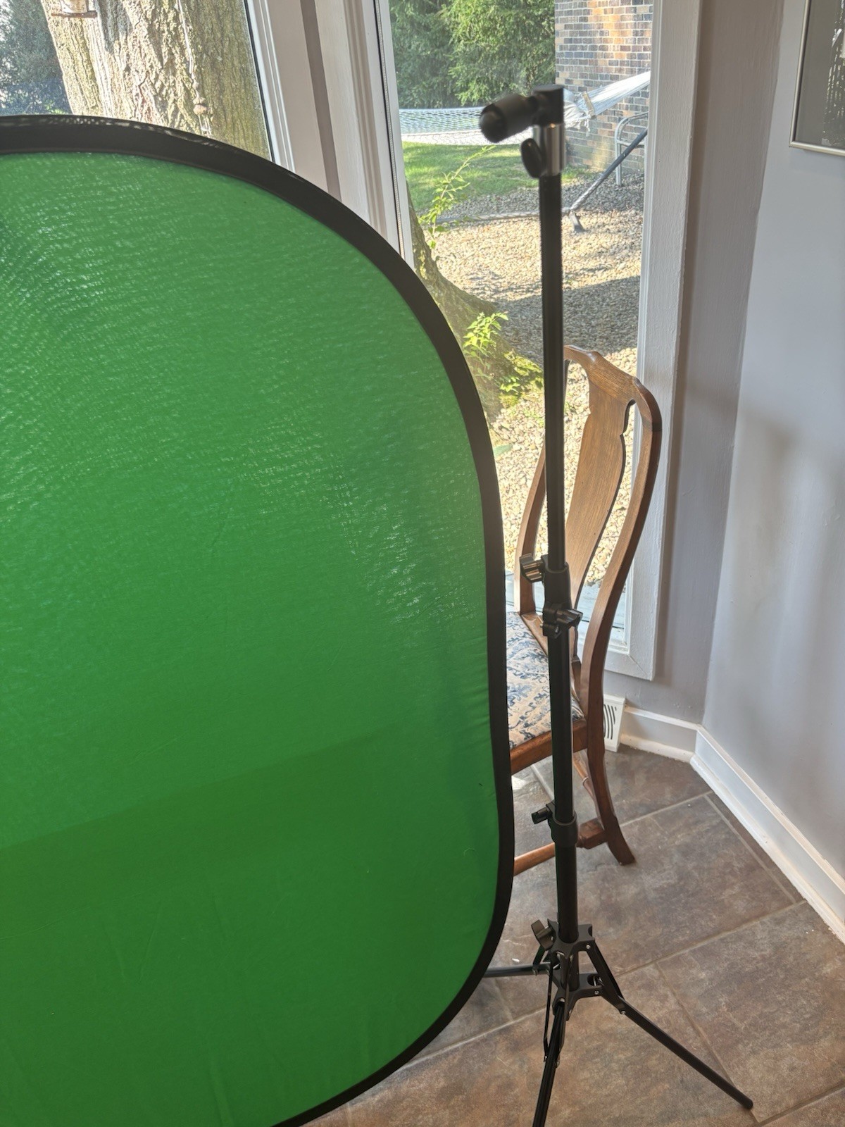 Green Or Blue 2-in-1 Photo /Video Backdrop Kit 5×7 Collapsible Stand / Case