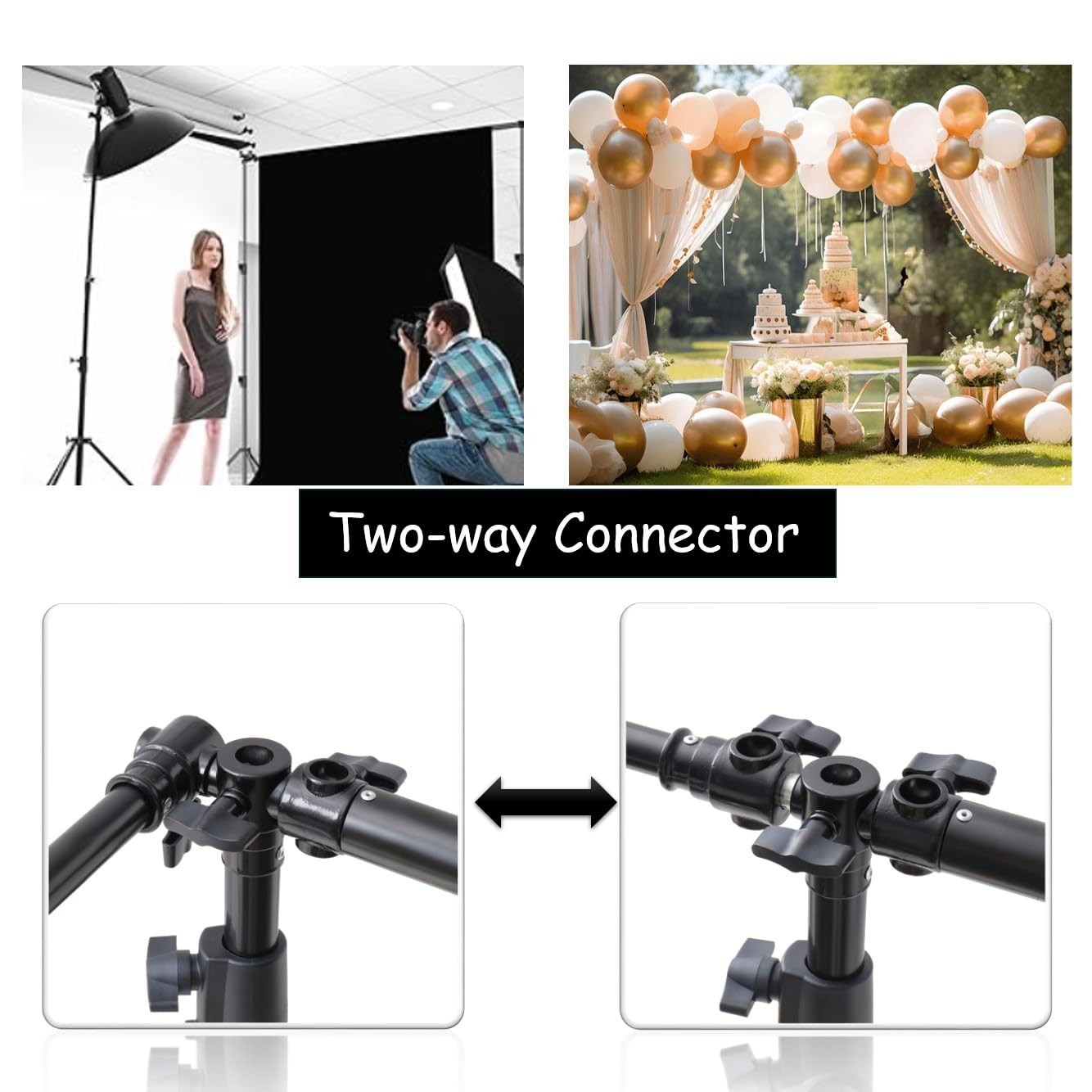 10×20 ft Heavy Duty Adjustable Photo Backdrop Stand Kit With Carrying Bag
