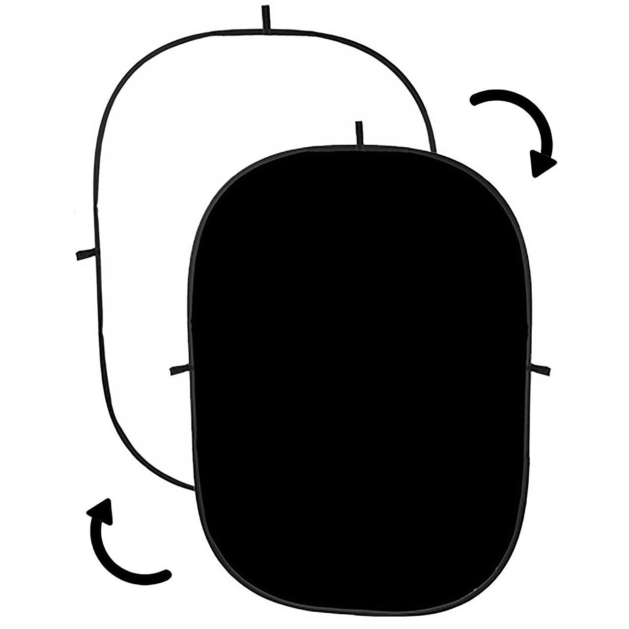 Impact BGC-BW-57 Collapsible Black/White 5’x7′ Background New