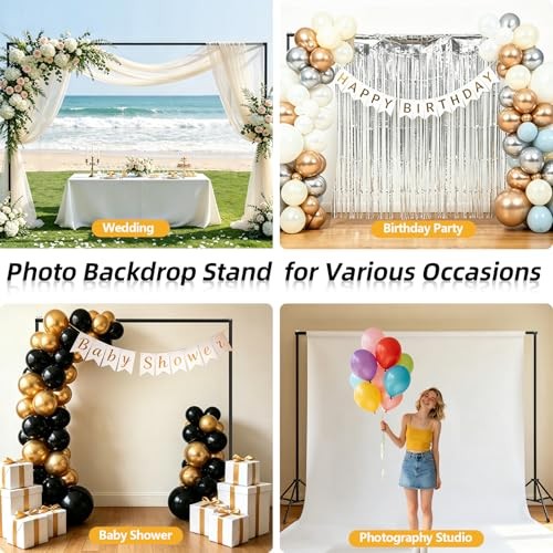 Backdrop Stand 10x7ft(WxH)- 7 Widths Photo Studio Adjustable Background Stand