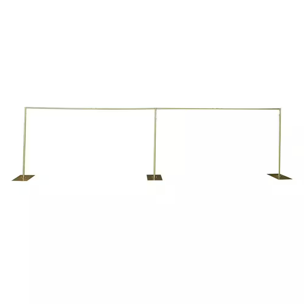 118.2 In. X 236.4 In. Heavy-Duty Wedding Backdrop Stand Kit with Metal Steel Bas