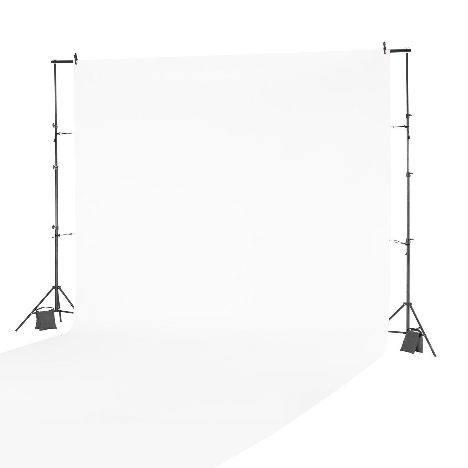 10x10ft Adjustable Backdrop Stand with 4 Crossbars, Heavy Duty Steel Frame