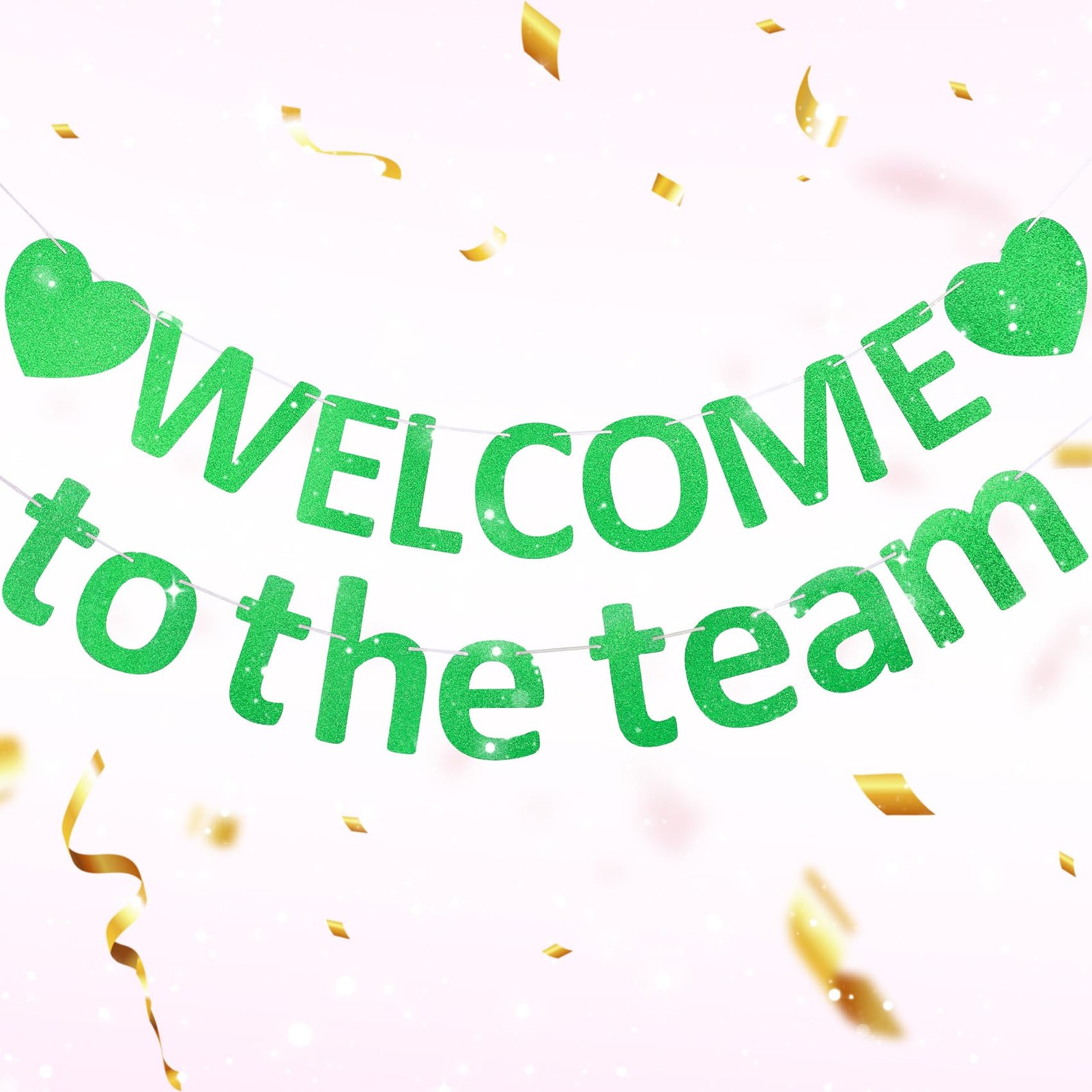 Pre-Strung Glitter Welcome to the Team Banner Welcome Banner Welcome Decorati…