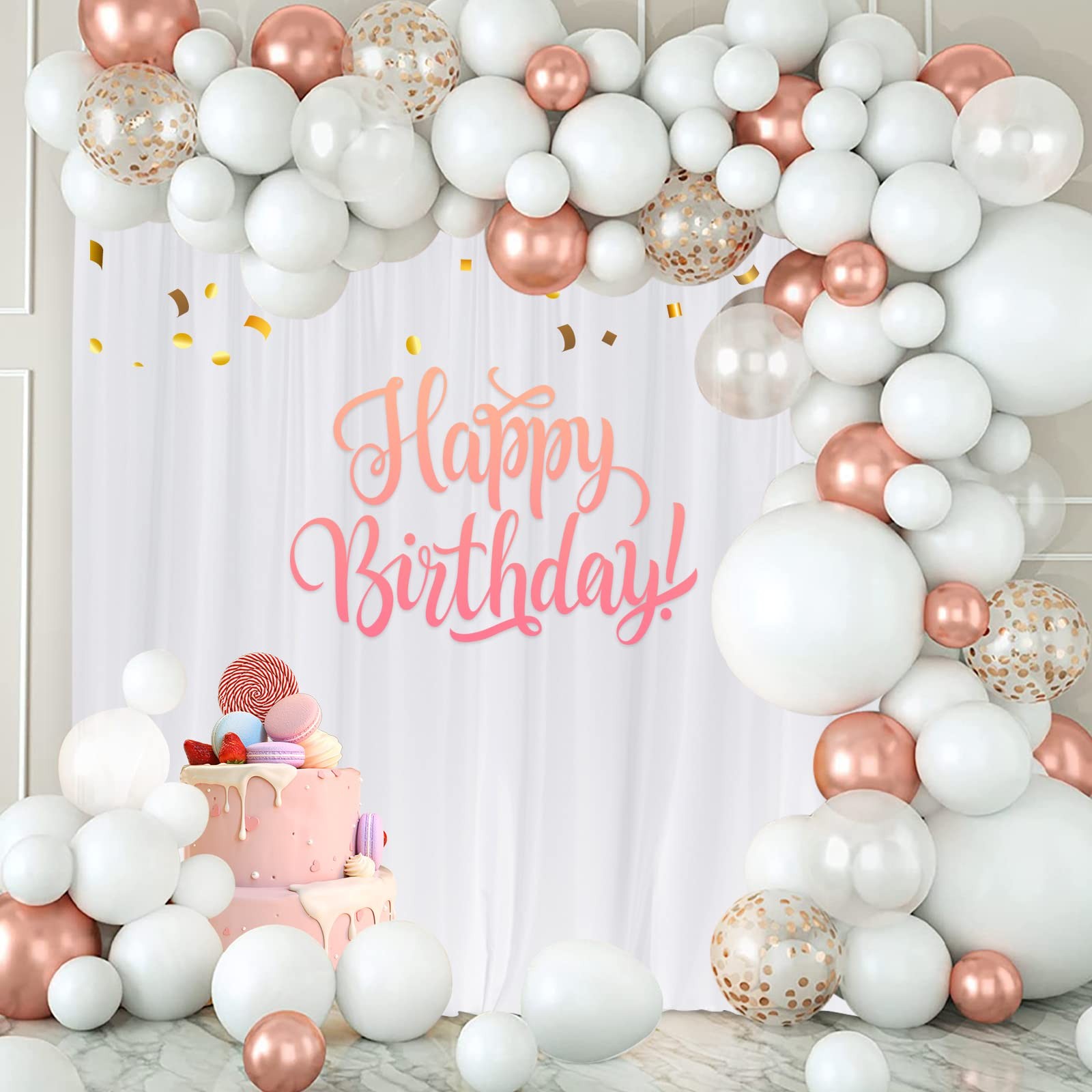 10 ft × 10 ft White Backdrop Curtain for Wedding Decor Holiday Party – White …