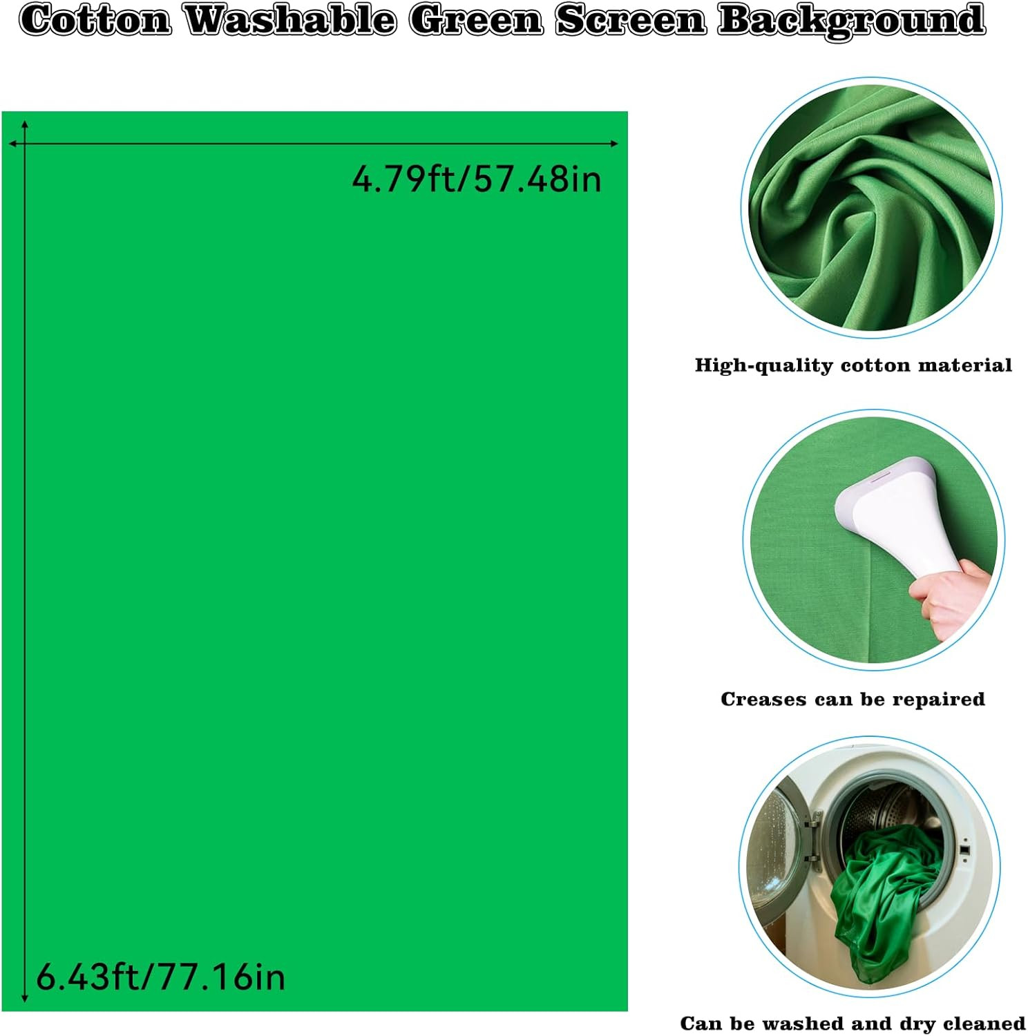 Green Screen Backdrop Kit with Stand – 6.5×5 Ft Portable Green Screen & Adjus…