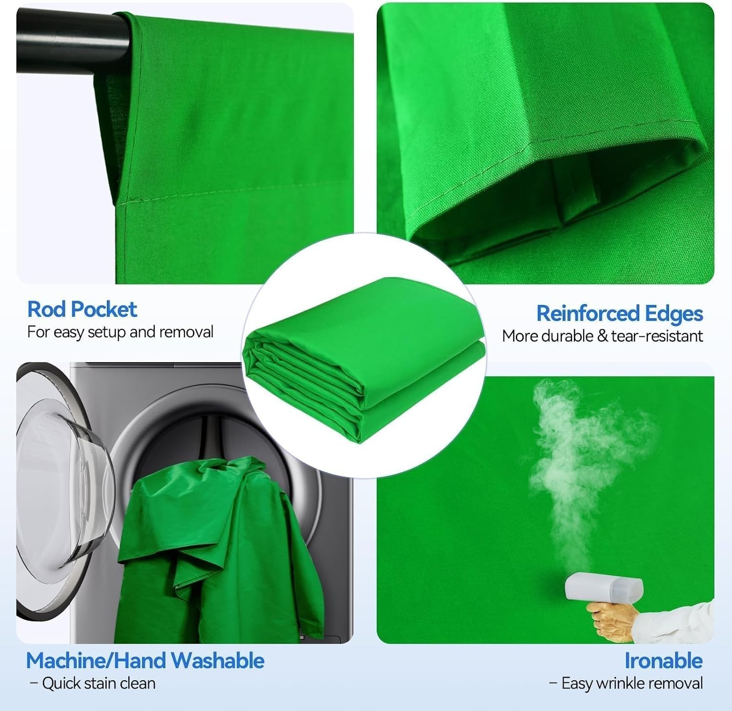 8.5x10ft Green Screen with Sturdy Tripod for Video Production and Live Streaming
