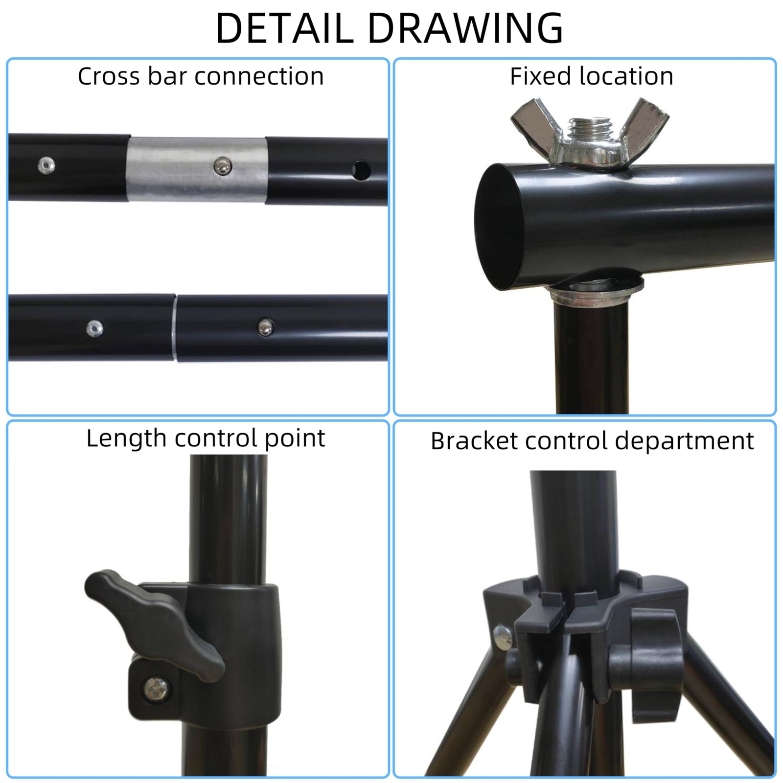 Backdrop Stand 10x7ft(WxH) Photo Studio Background Stand Support System Backd…