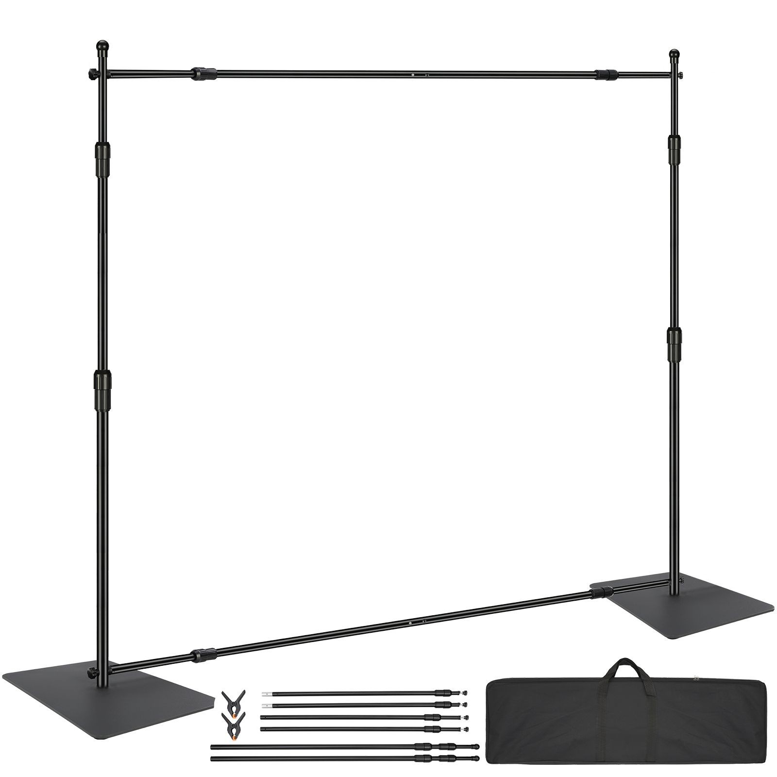 Carbon Steel 10x10ft Pipe Drape Stand, 3.3-10ft Height, 2 Clamps
