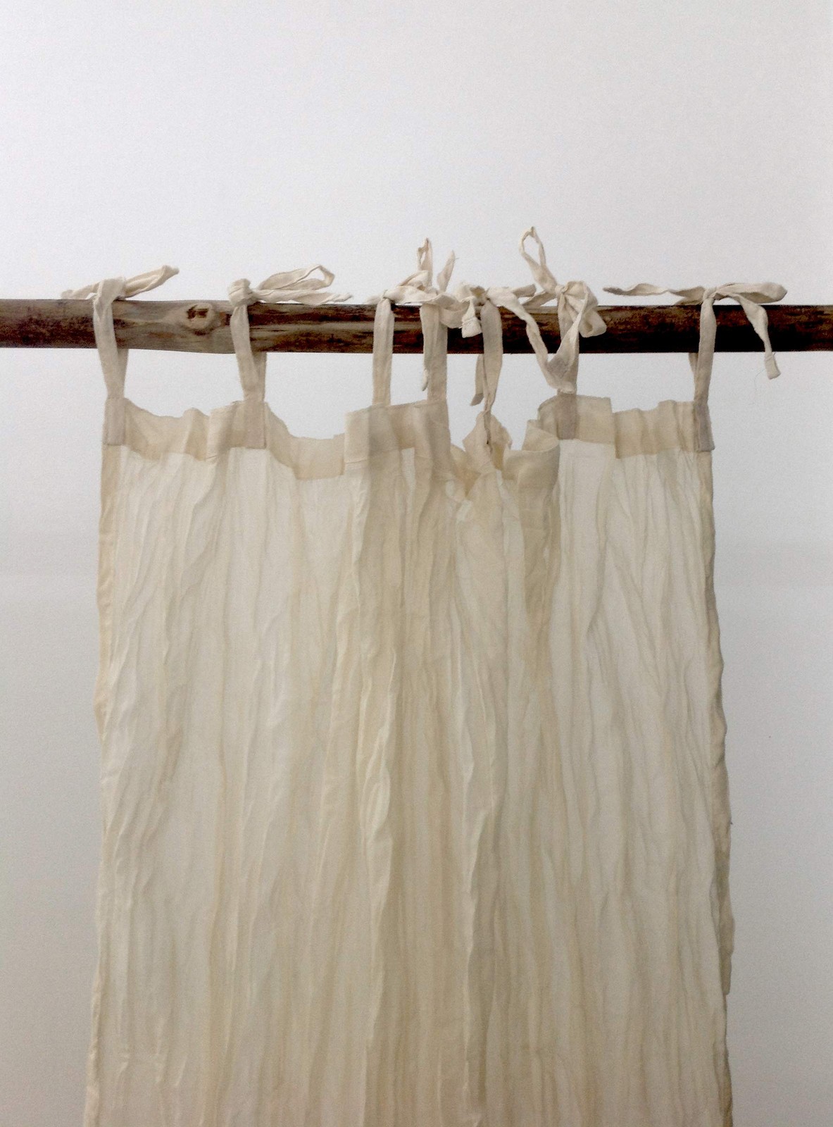 Crinkle Sheer Curtains 84 inch Long 2 Panels Set Light Filtering Rod Pocket C…