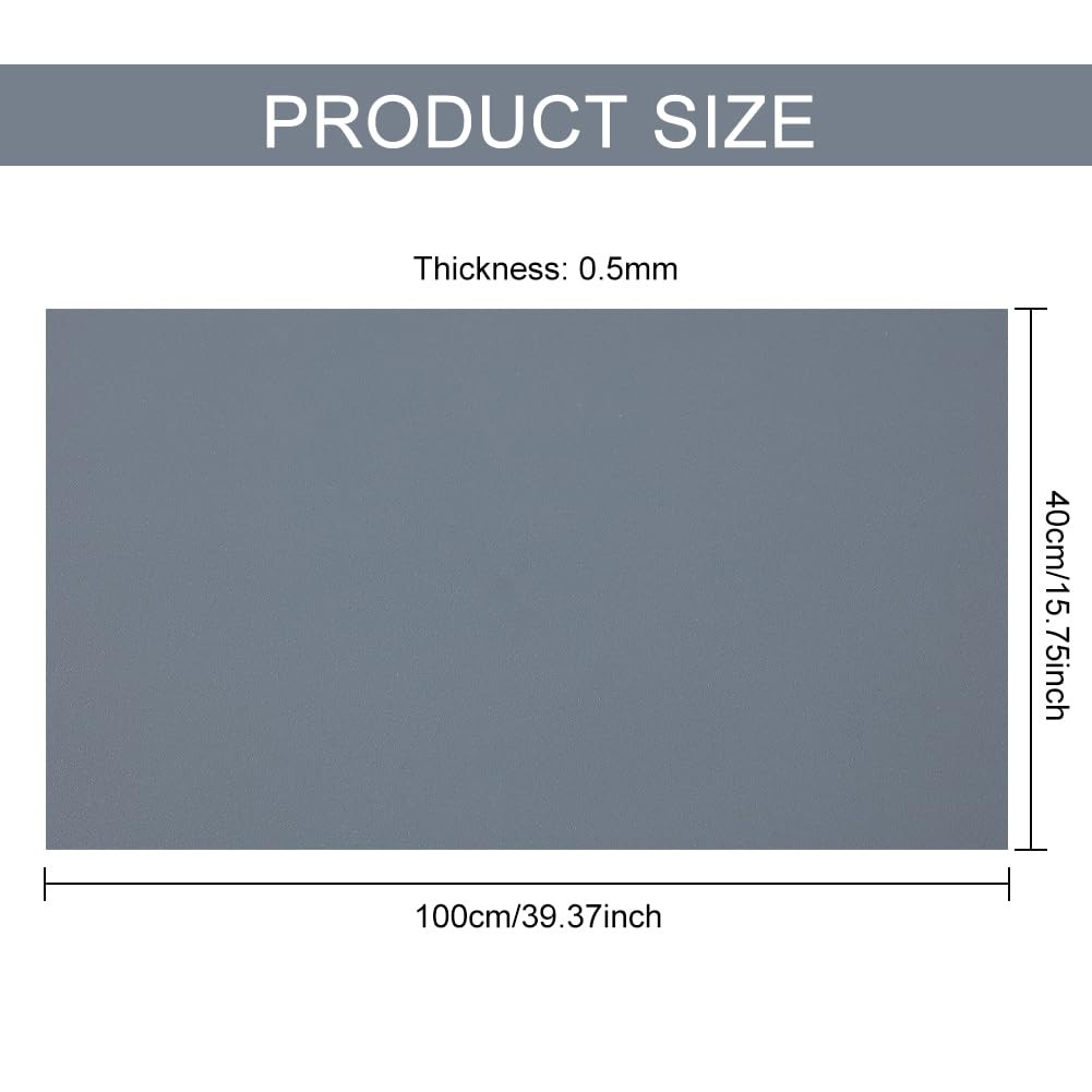 40×15 inch Matte Gray PVC Vinyl Photography Backdrop for Product, Video Studio