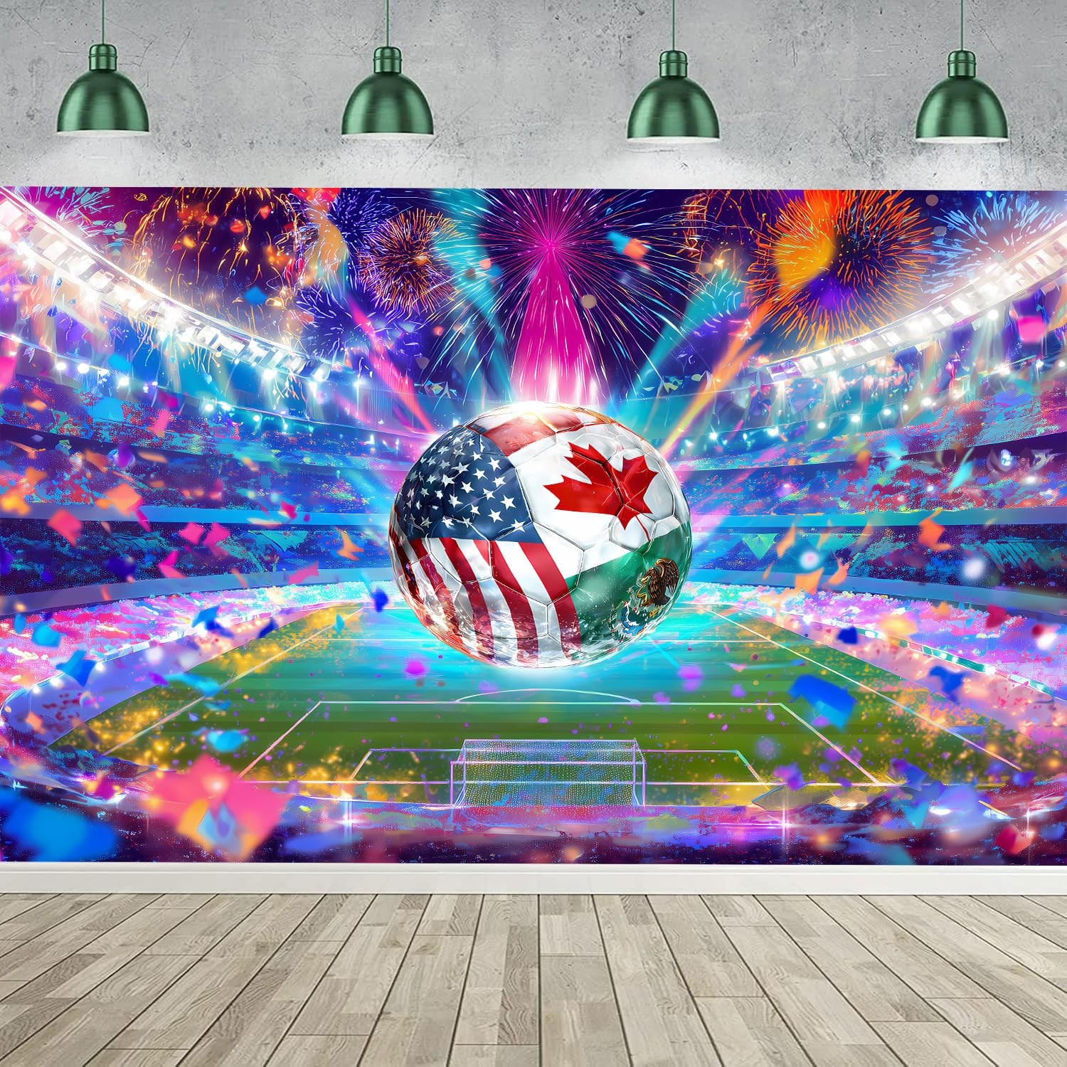 World Soccer Cup Photography Banner Backdrop, 2026 Football Trophy Match Spor…