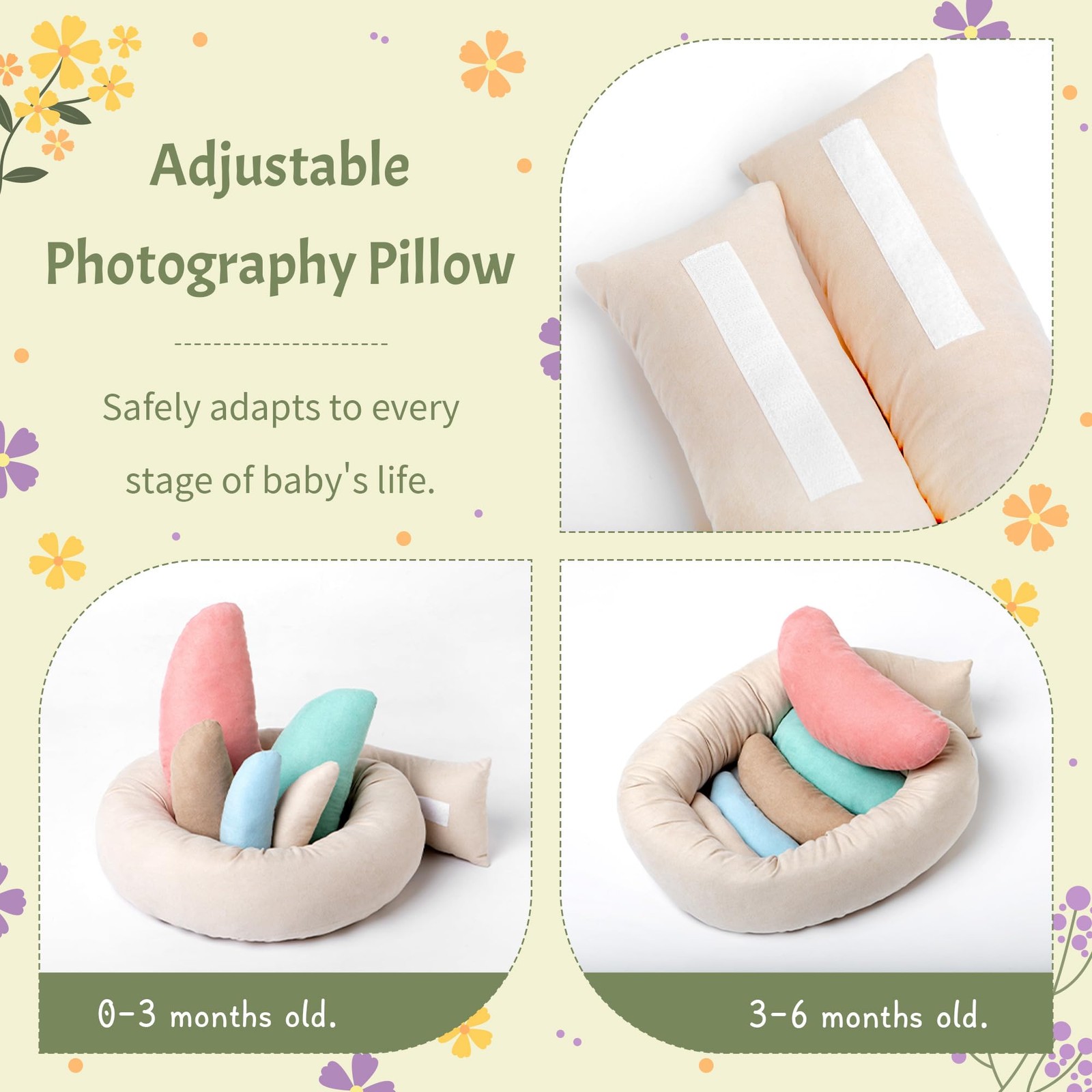 Newborn Photography Props – 6pcs Baby Photoshoot Props, Adjustable Photograph…