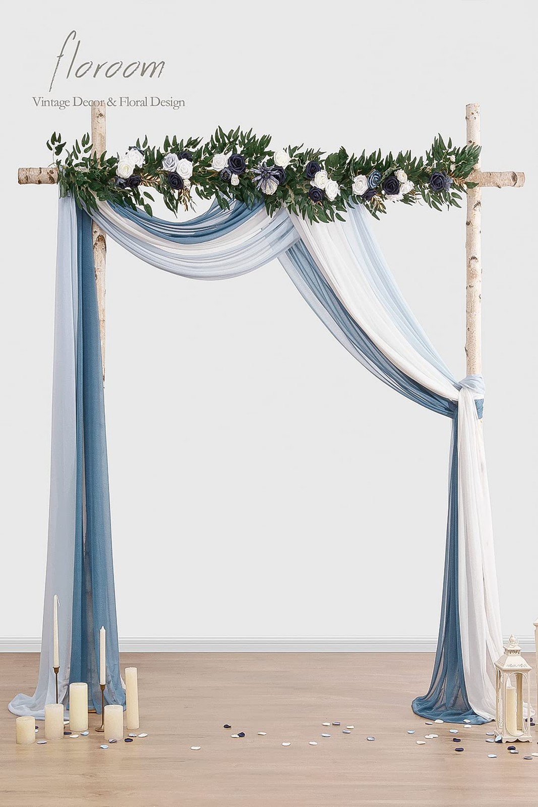 Wedding Arch Draping Fabric 3 Panels 20Ft Chiffon Fabric Drapes Arbor Drapery…
