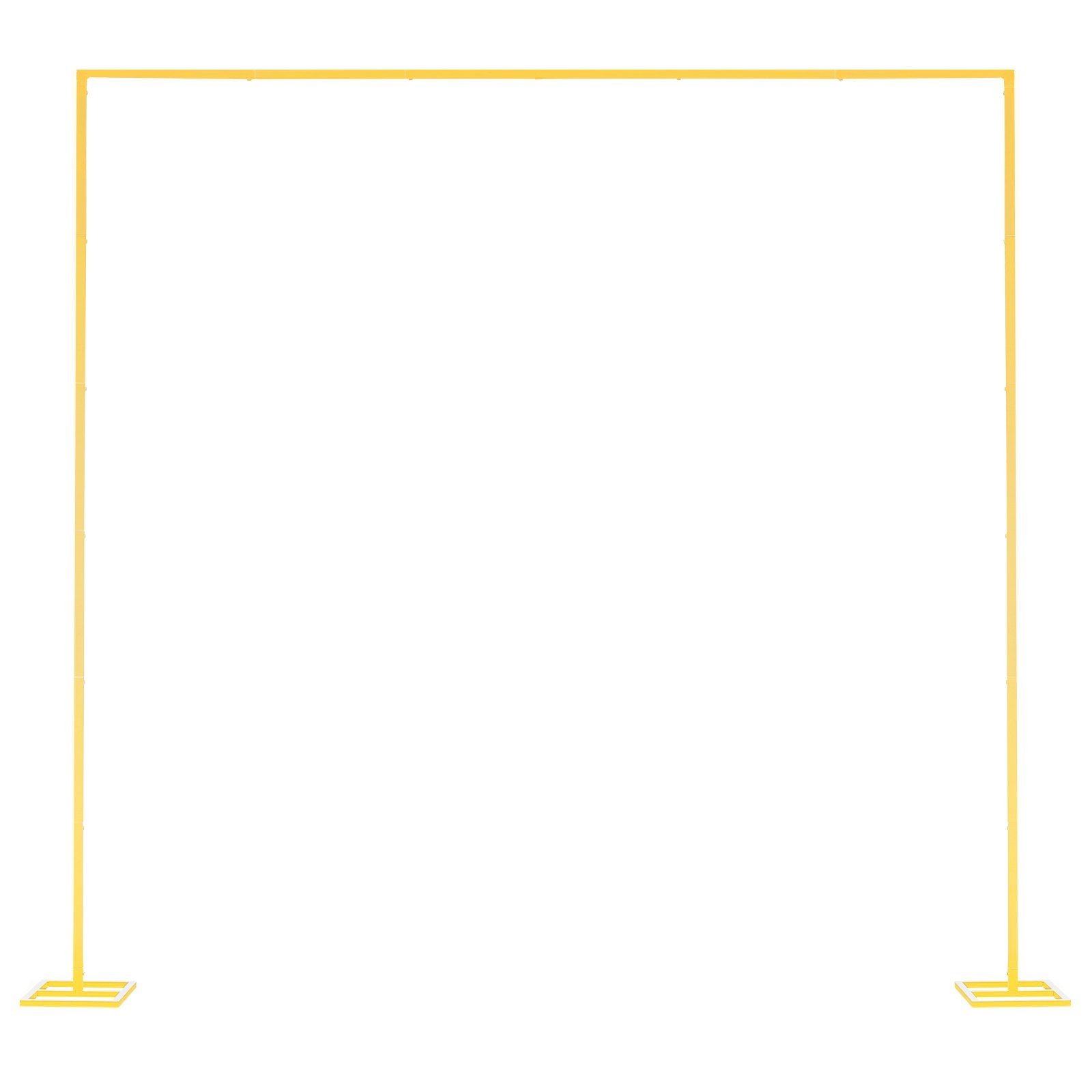 8x8ft Gold Finish Arch Stand with Color-Coded Pieces for Fast Setup