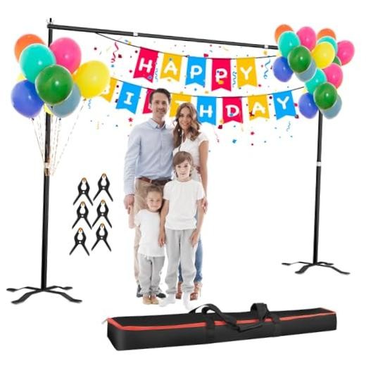 10×8.5ft(WxH) Upgraded Heavy Duty Backdrop Stand, Pipe and Drape Stand Kit