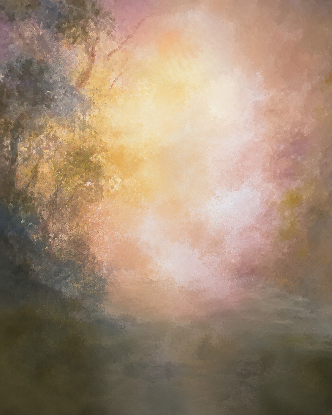 10’x20′ Muslin 100% Hand-Painted Dreamy abstract Background 46-547