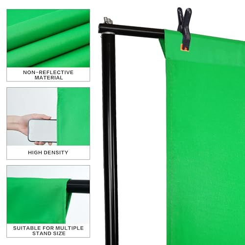 Green Screen Backdrop Background – 7x10FT Photography Backdrop Photo