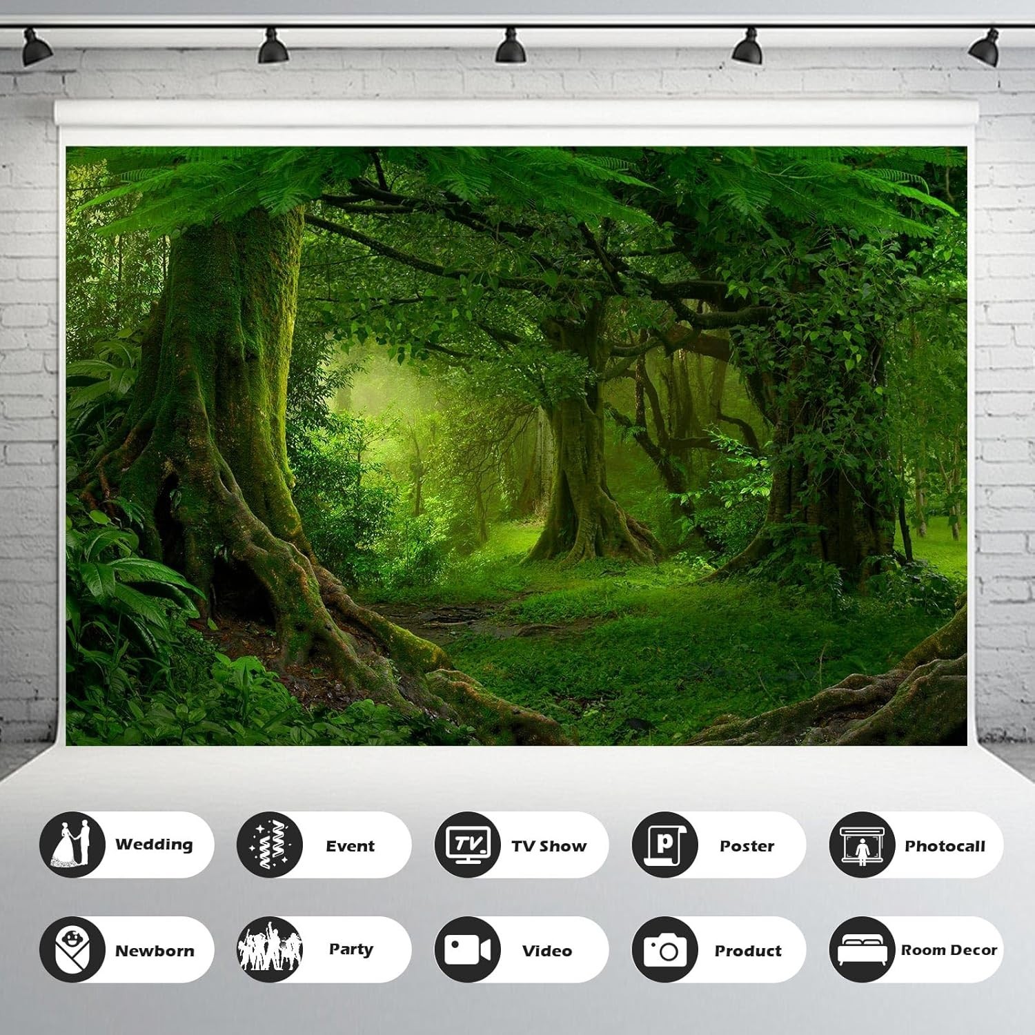 Stunning Jungle Forest Vinyl Backdrop 7x5ft – Ideal for Enchanting Photography