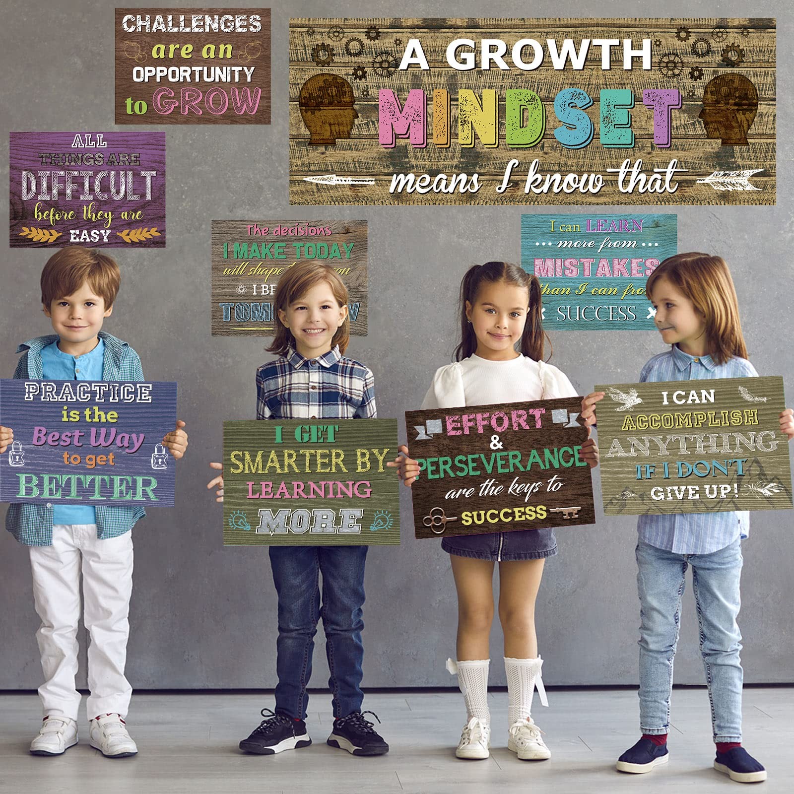 Motivational Posters Set 10pcs Classroom Inspirational Wall Art