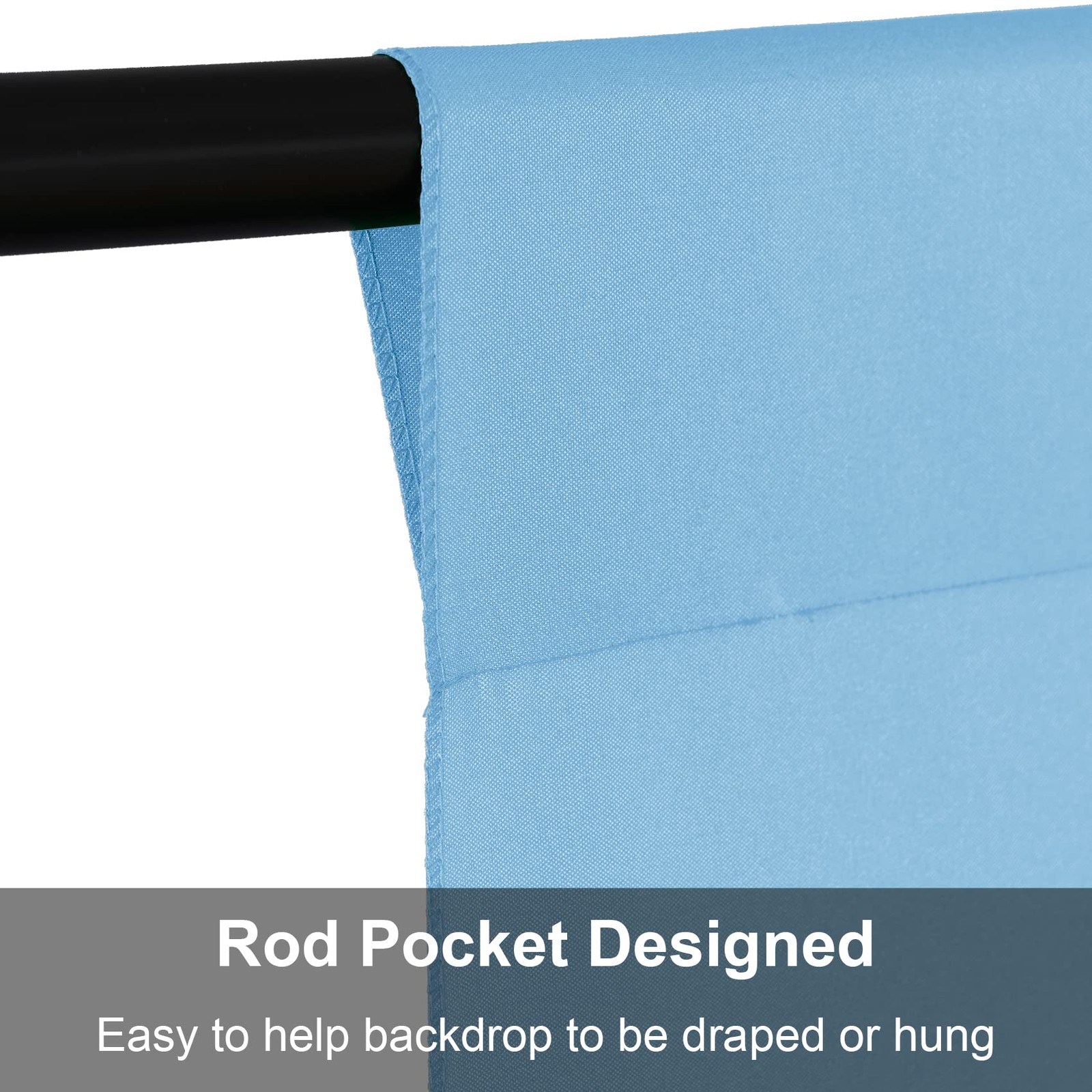 8X10 FT Light Blue Backdrop Background for Photography,Polyester Backdrop Cur…