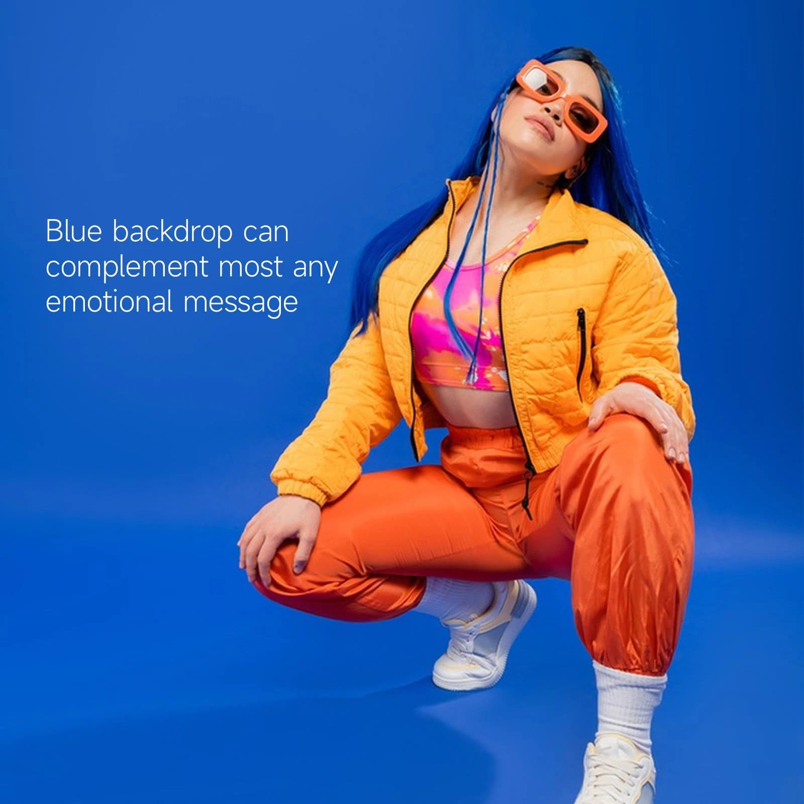 10x20Ft Blue Chromakey Backdrop for Photography, Blue Screen for Product Portrai
