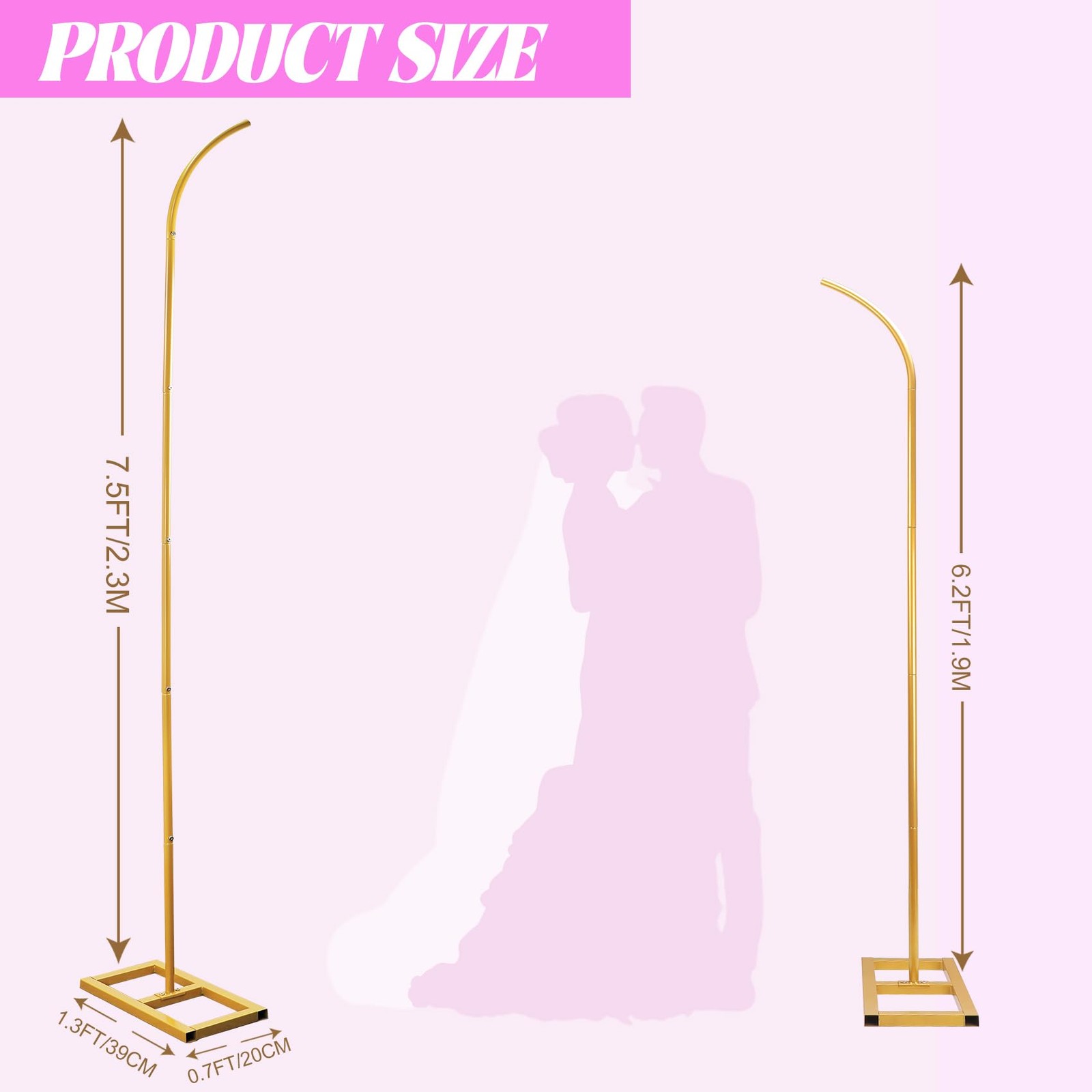 Wedding Arch Backdrop Stand, Metal Arch Stand Wedding Arch Frame Wedding Arch…