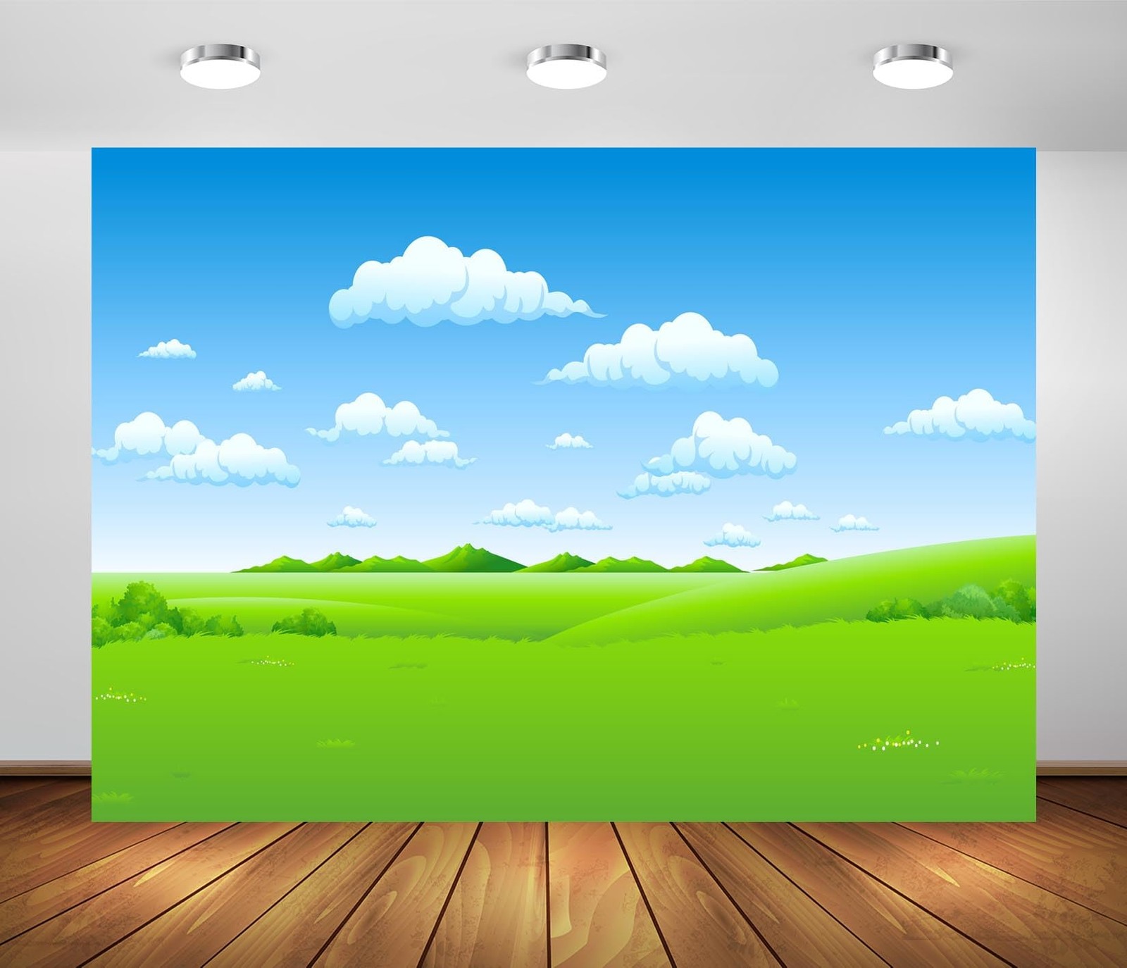 Loccor 20x10ft Fabric Spring Grassland Backdrop Cartoon 20x10FT, N1-a50864
