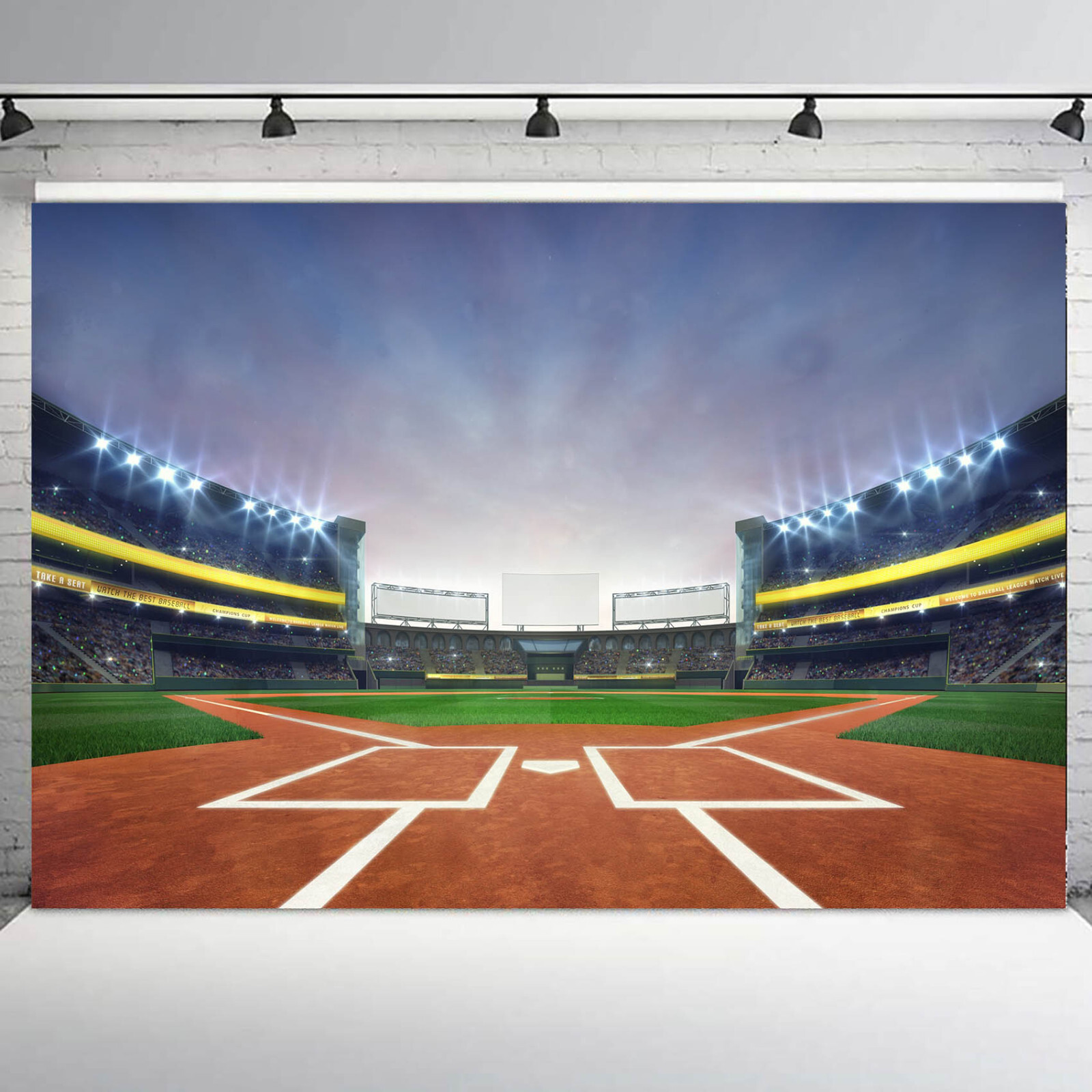 10x8ft Spotlight Sports Football Stadium Party Photo Background Studio Props
