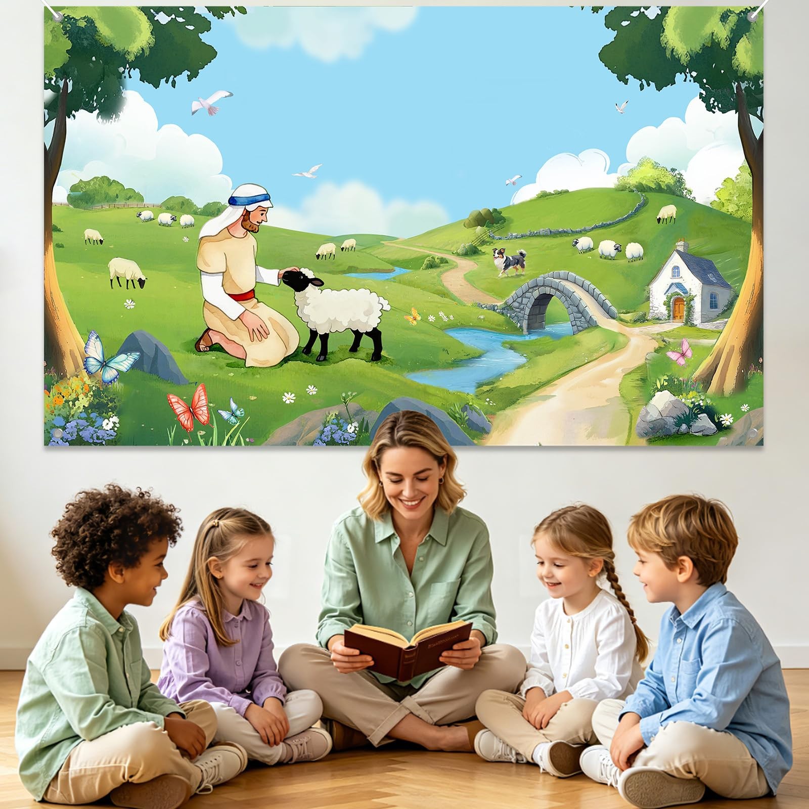 VBS 2026 Emerald Banner Backdrop Vacation Bible Christian Photography Backdro…