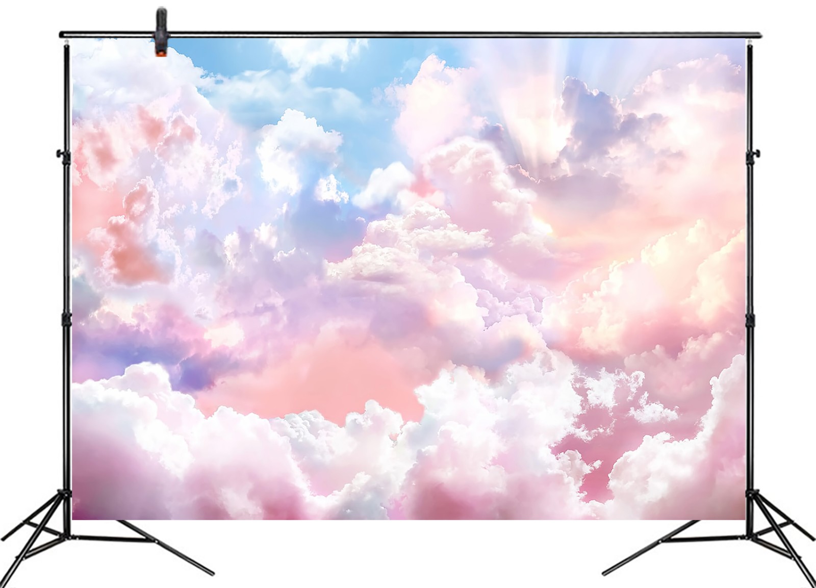 10x8ft Pastel Cloud Photo Backdrop Rainbow Cloud Background for Photography