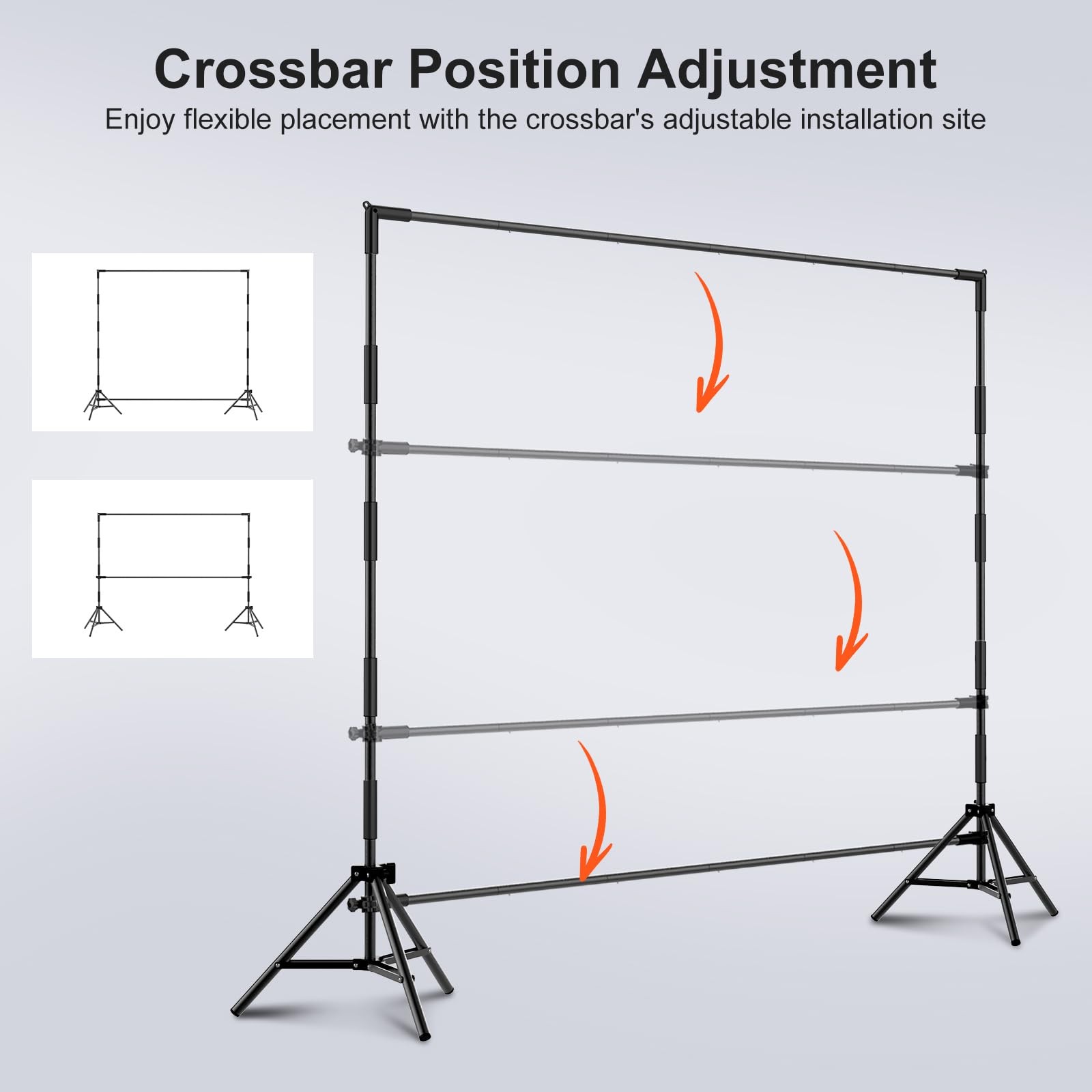Backdrop Banner Stand,8 x 8 Ft Heavy Duty Adjustable Background Stand Photo B…
