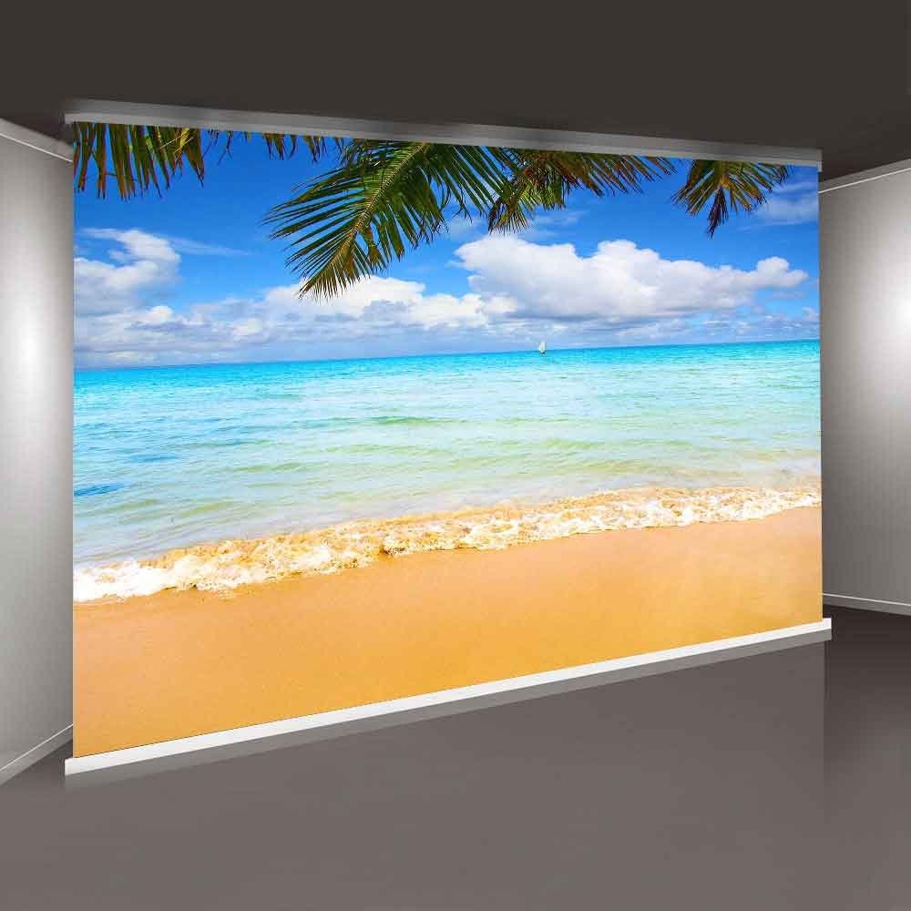 10x7ft MME Summer Sea Beach Photography Backdrop Blue Sky Background Props