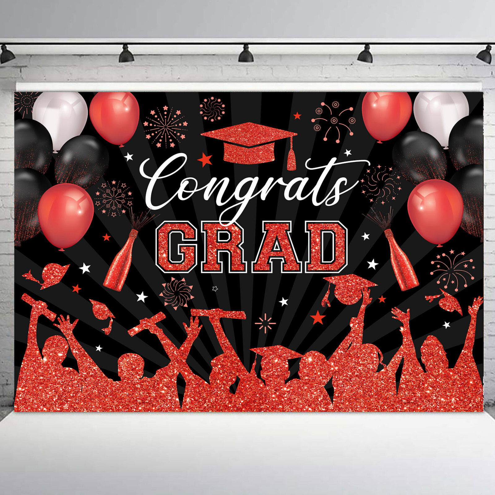 10x8ft Green Eucalyptus 2024 Graduation Party Vinyl Backdrop Photo Background