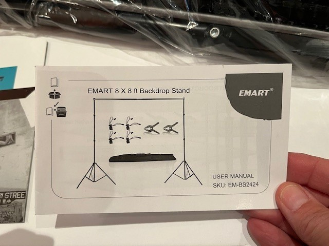 EMART Photography Backdrop Stand, 8 x 8 ft Adjustable Photo Background Holder