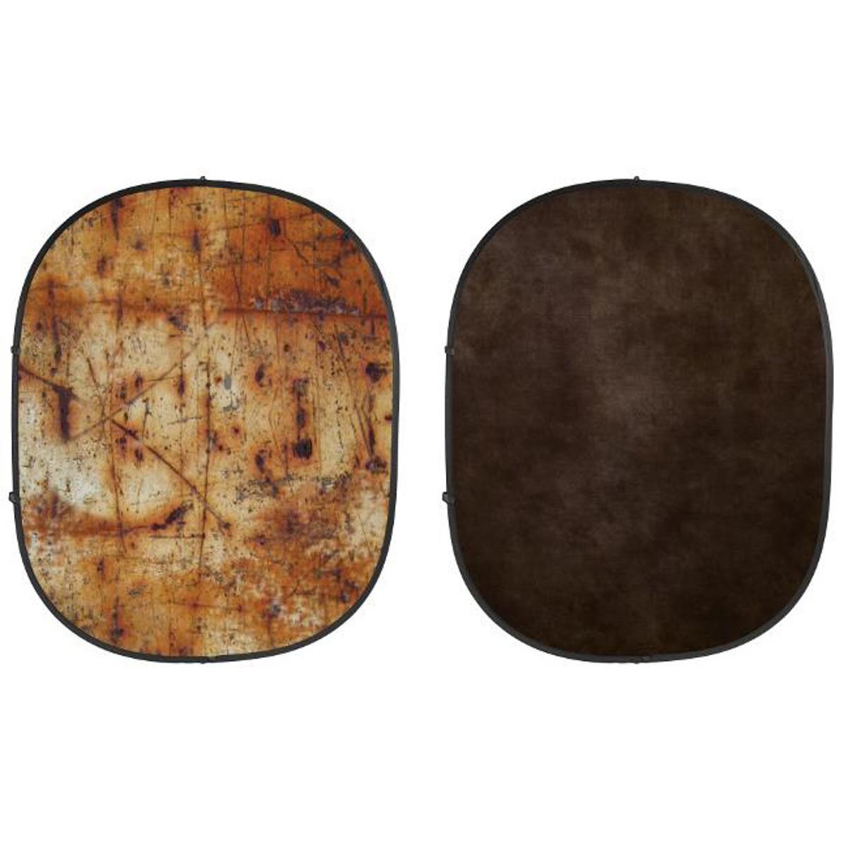 Savage 5×7′ Collapsible Backdrop with 8′ Aluminum Stand, Brown/Industrial Grunge