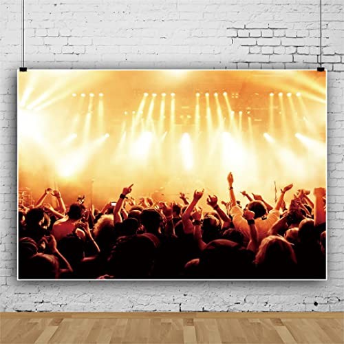 Stage Spotlight Backdrop Concert Live Plateform Background Rock Star 5x3ft