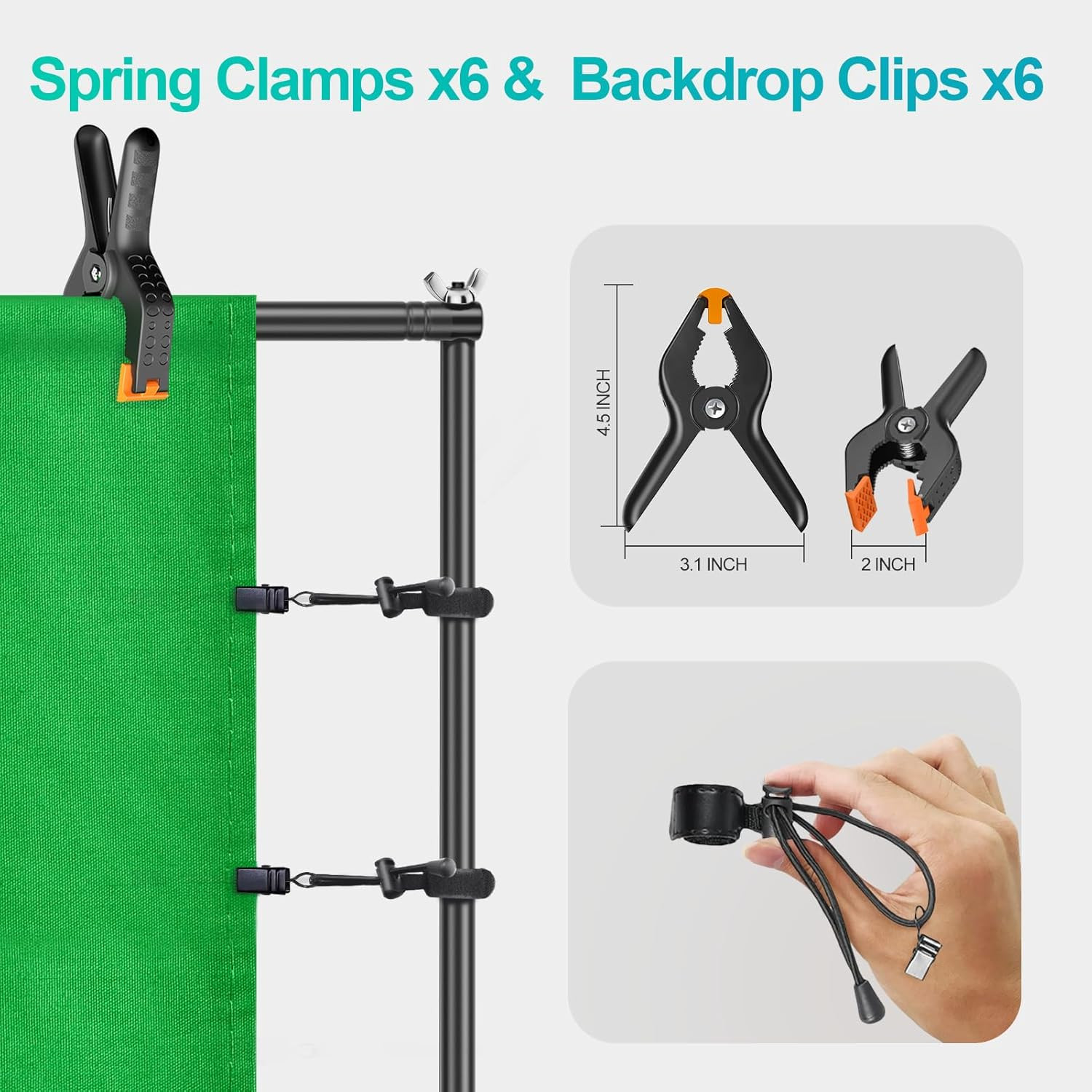 Photography Lighting Kit, 7 X 10 FT Backdrop Stand with 6 X 9 FT Backdrop, Softb