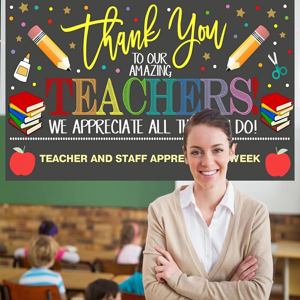 90x150cm Photography Backdrops Teachers Day Thank You Teachers Backdrops1333