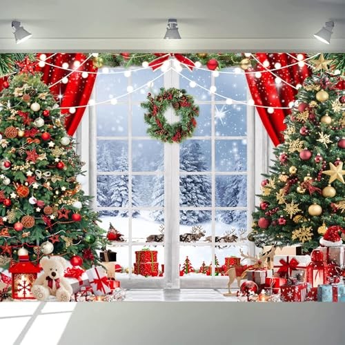 Christmas Backdrop Winter Snow Scene Backdrop for Photography Christmas 7x5ft