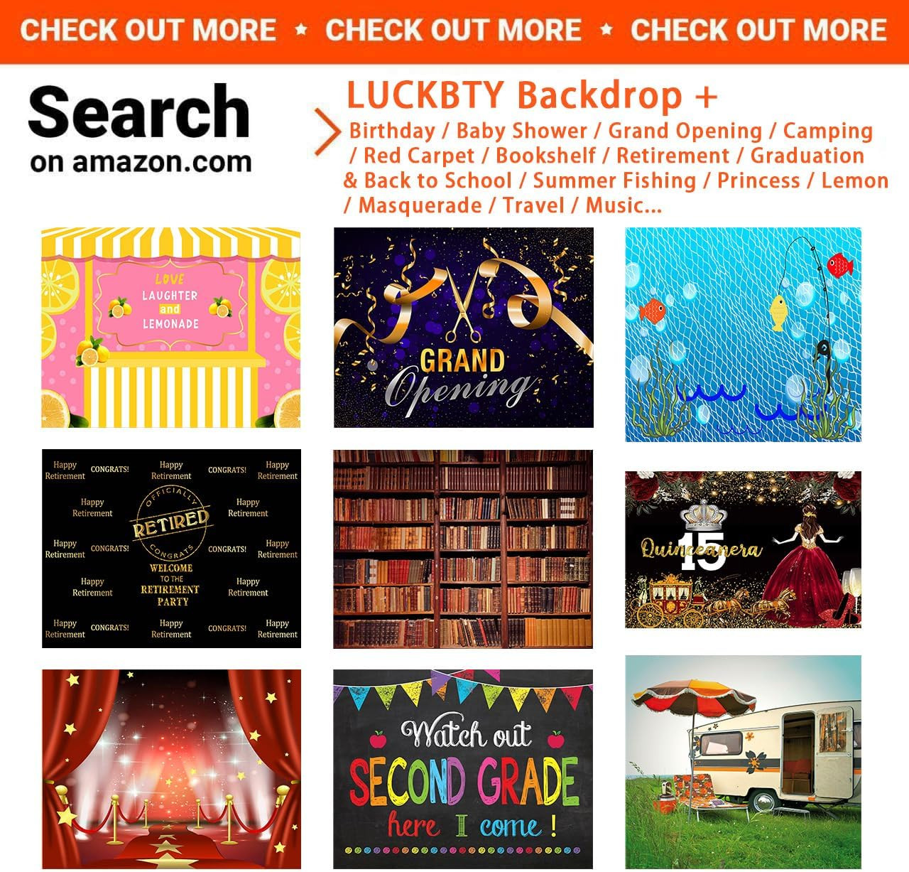 Bookshelf Retro Photography Backdrop, 8X6Ft, Library Read College Themed Party B
