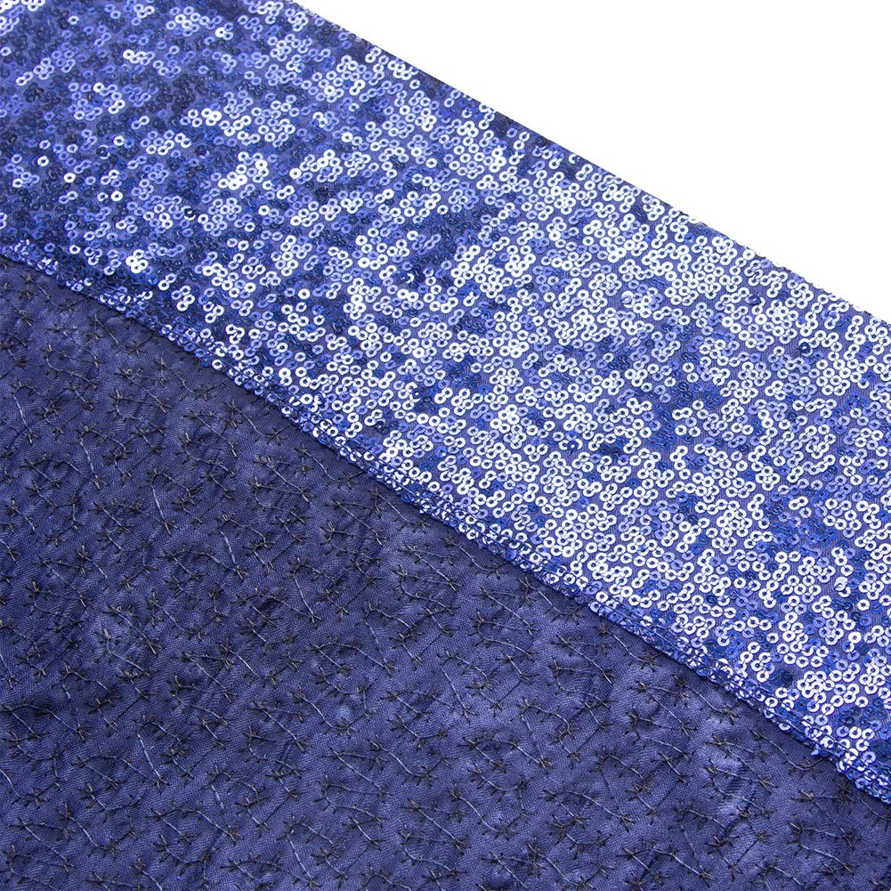 7x7ft Navy Blue Sequin Backdrop, High Density Non-Transparent Glitter Curtain…