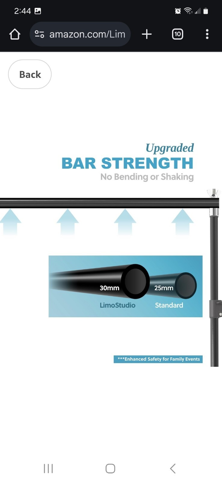 LimoStudio AGG1782 12 Feet Backdrop Support System
