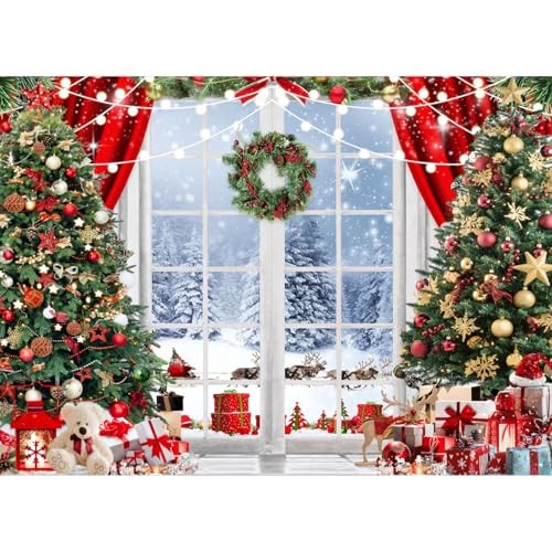 Christmas Backdrop Winter Snow Scene Backdrop for Photography Christmas 7x5ft