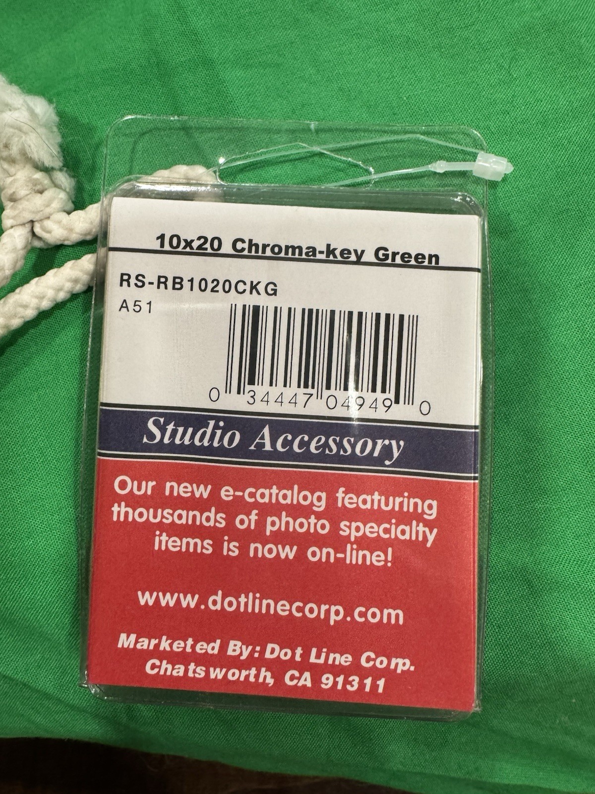 RPS Studio 10×20 ft Chroma-key Green Backdrop RS-RB1020CKG Plain