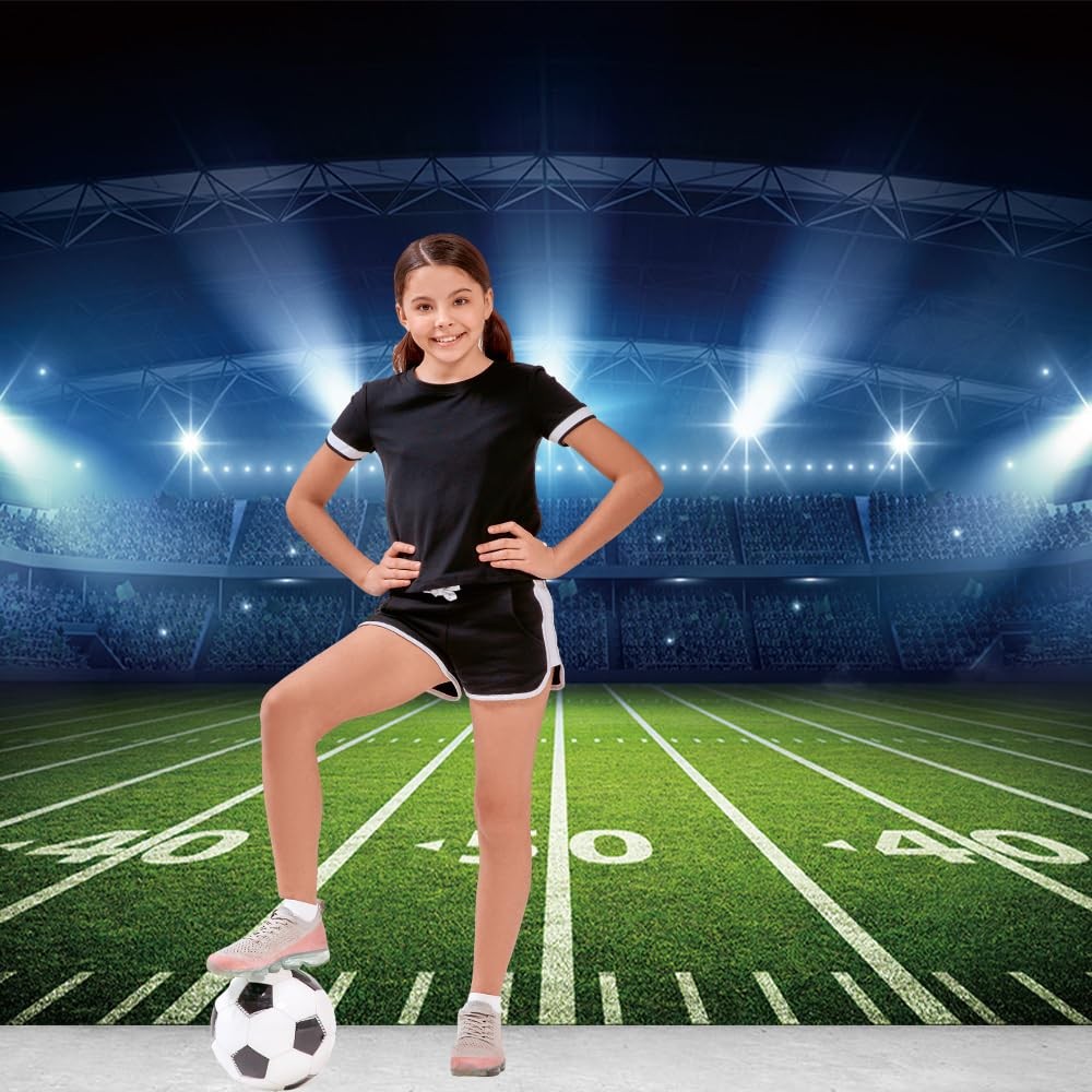 10×8 FT Sport Theme Photography Backdrop Football Birthday Photo Background