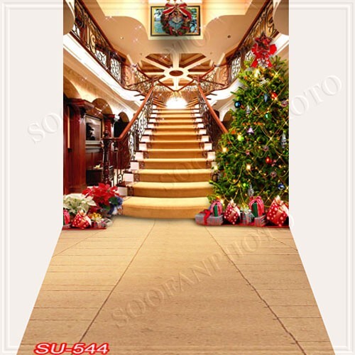 10’x20′ CP Christmas Season Scenic Microfiber Fabric background backdrop SU544