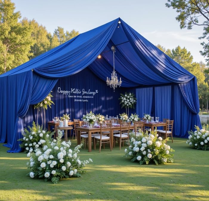 10 Panels 5ft(W) x 20ft(H) Royal Blue 60″W x 240″L (Pack of 10),