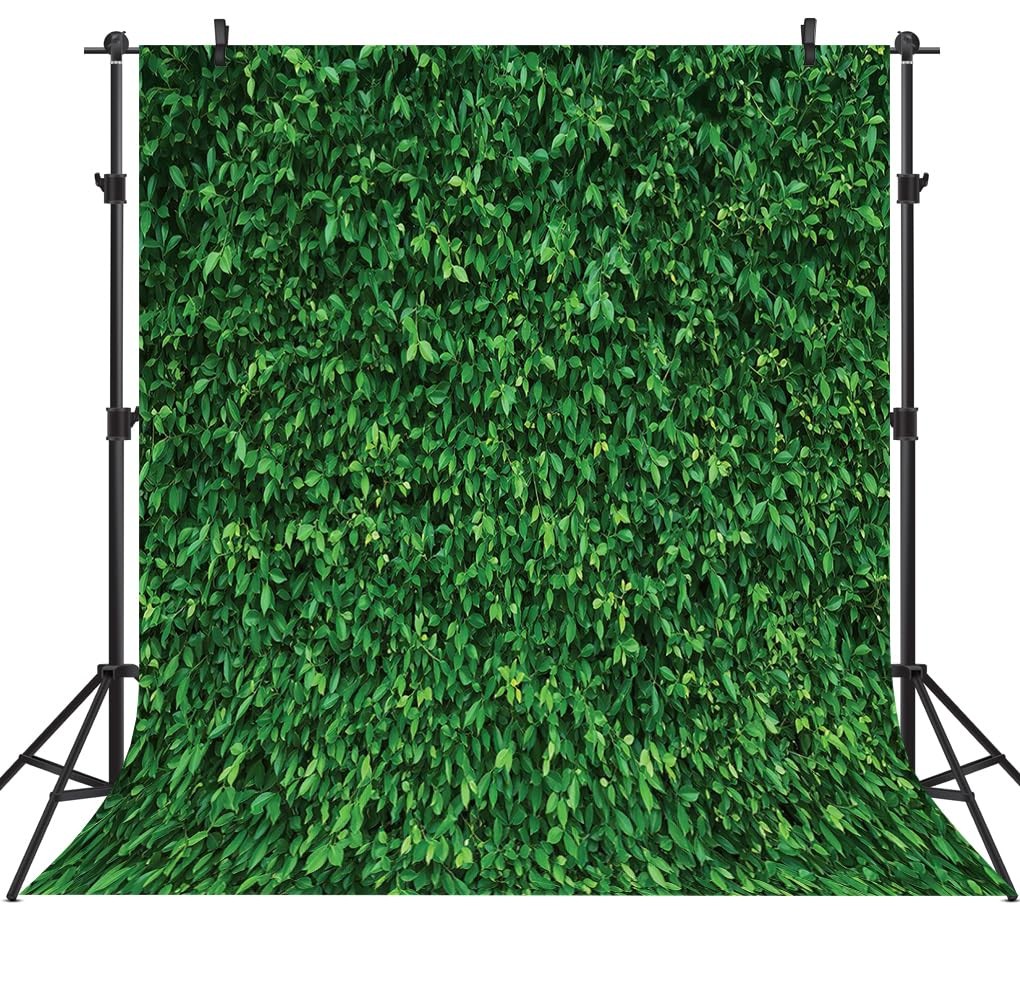 Grass Wall Backdrop 5x5ft Green Leaves Lawn Photography Greenery Decor Party